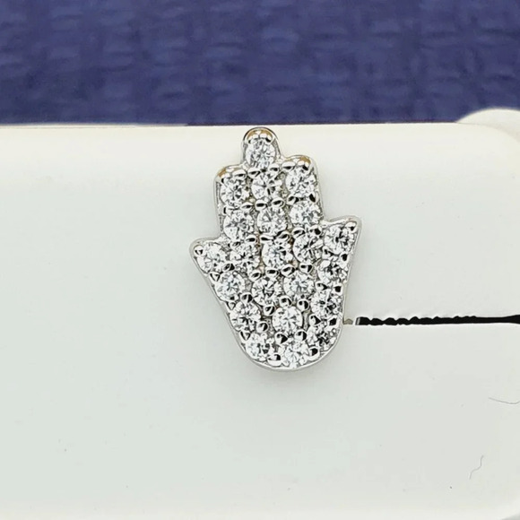 "#925 Sterling Silver CZ Stud Earrings for Women/Girl, US925P1013 - Picture 8 of 11